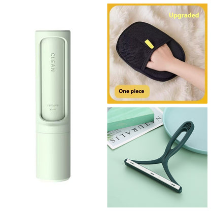 2-1 Reusable Pet Hair Remover Brush Lint Roller Portable Effective Self Cleaning Tool for Cat Dog Fur Hair Dust Removal Brush