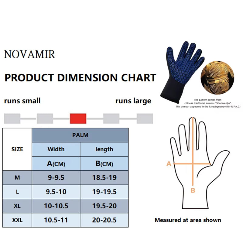 3Mm 5Mm Neoprene Diving Gloves Wetsuit Water Glove for Spearfishing Underwater Hunting Kayaking Canoeing Scuba Snorkeling NG-01